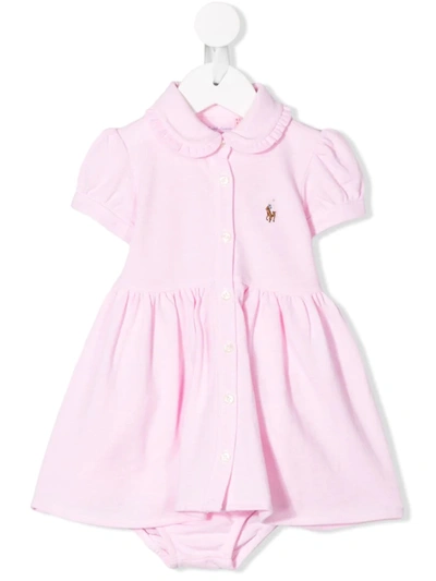 Ralph Lauren Baby Girls Cotton Oxford Dress 9 Mths Pink