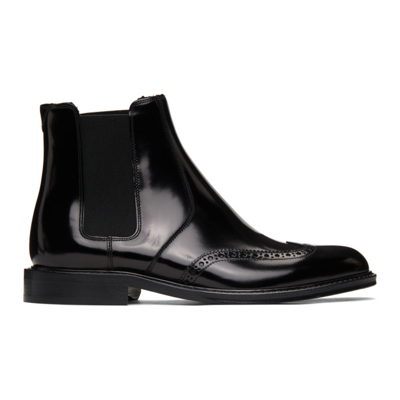 Saint Laurent Ceril Leather Chelsea Boots In Black