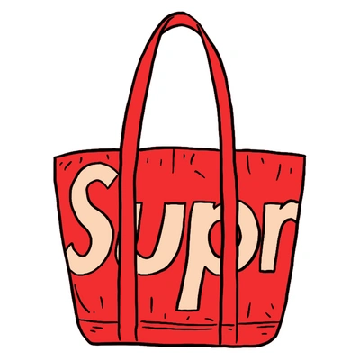 Pre-owned Supreme  Raffia Tote Red