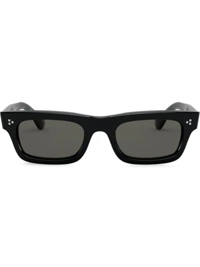 Oliver Peoples Jaye Sun 50mm Polarized Rectangle Sunglasses In Grey-black