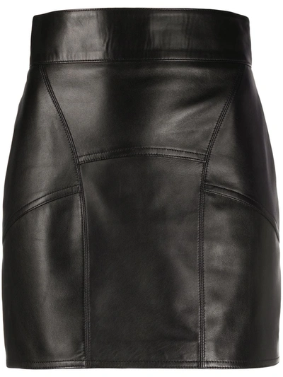 Fenty Leather Mini Skirt In Black