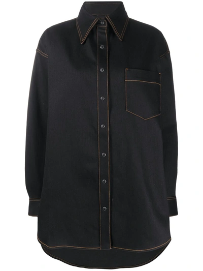 Fenty Oversized Denim Shirt In Black