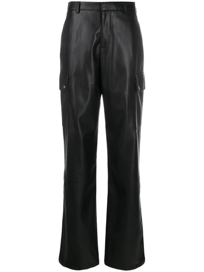 Fenty Faux Leather Baggy Trousers In Black
