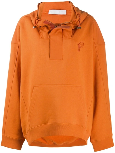 Fenty Dual-fabric Oversized Hoodie In Orange