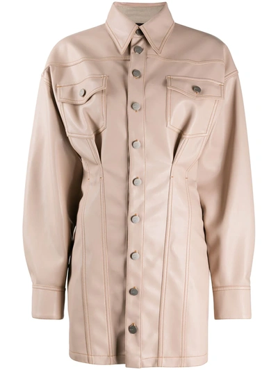 Fenty Faux Leather Corset Dress In Pink | ModeSens
