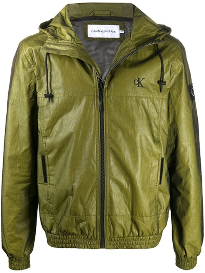 Calvin Klein Jeans Est.1978 Hooded Jacket In Green