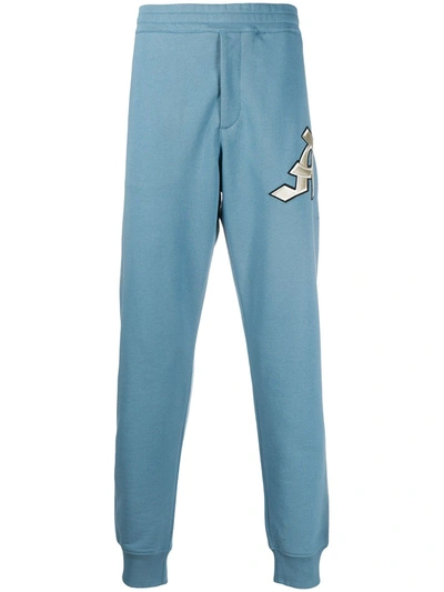 Alexander Mcqueen Logo-patch Track Trousers In Blue