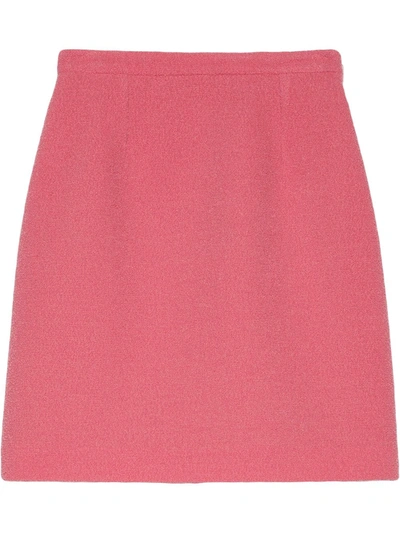 Gucci Gg Wool Blend Tweed Mini Skirt In 5175 Viv.az