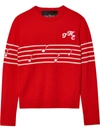 Marc Jacobs The Band Long Sleeve Jumper In Multi Red
