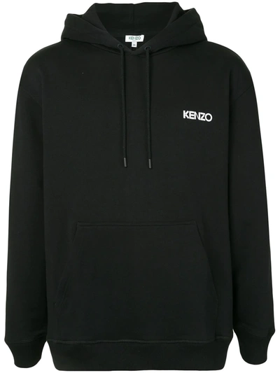 Kenzo X Vans Logo-print Hoodie In Black