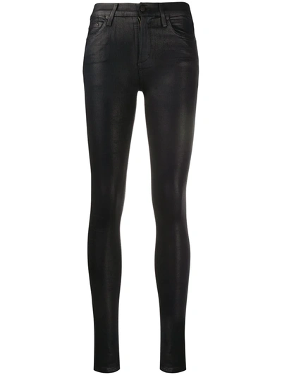 Citizens Of Humanity Rocket High-rise Coated Skinny Jeans In Black