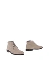 Tod's Ankle Boots In Light Grey