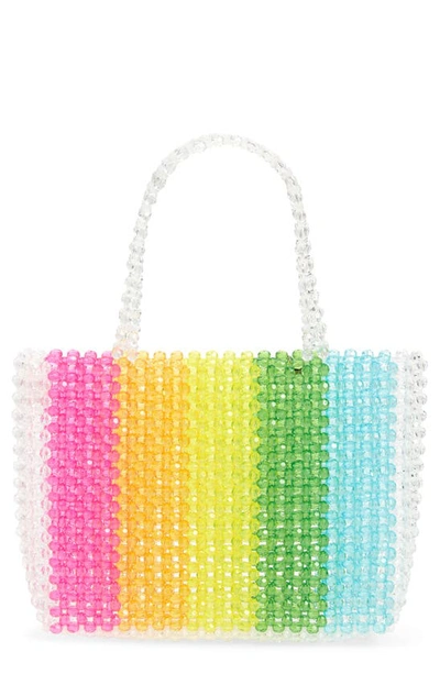 Bari Lynn Kids' Neon Rainbow Beaded Tote