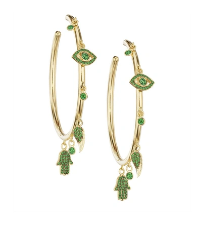 Netali Nissim Rose Gold And Diamond Charmed Earrings