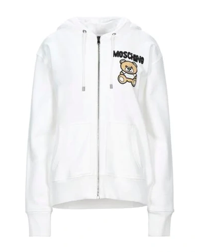 Moschino Hooded Sweatshirt In White