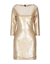 Glamorous Short Dresses In Gold