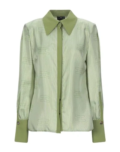Elisabetta Franchi Silk Shirts & Blouses In Green