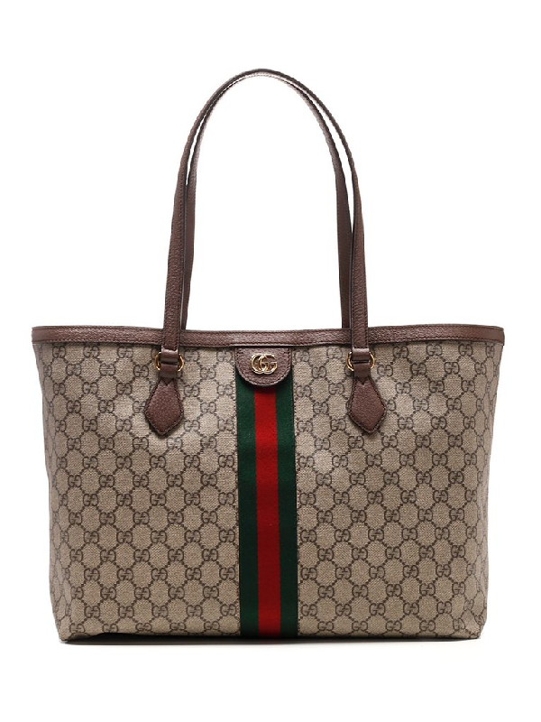 Gucci Ophidia Gg Medium Tote Bag In Beige | ModeSens