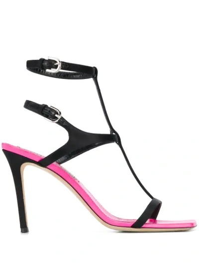 Emilio Pucci Square-toe Sandals In Black