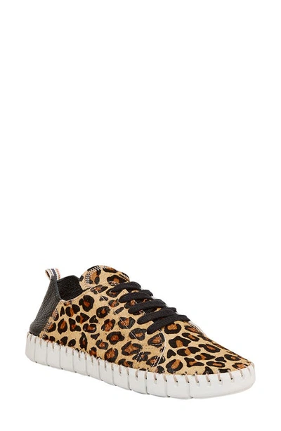 Andre Assous Iris Genuine Calf Hair Sneaker In Leopard Print Calf Hair