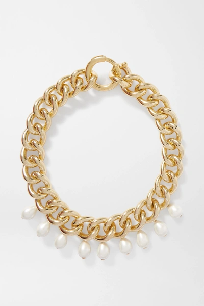 Rosantica Canasta Gold-tone Faux Pearl Necklace