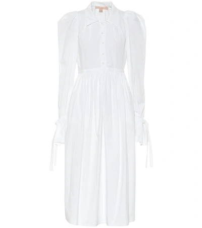 Brock Collection Romilda Stretch-cotton Midi Dress In White
