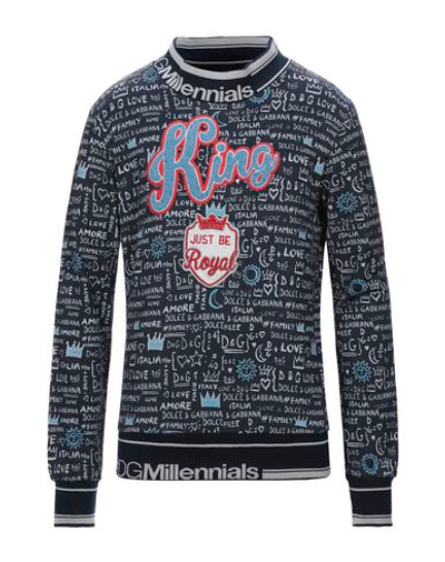 Dolce & Gabbana Sweatshirts In Slate Blue