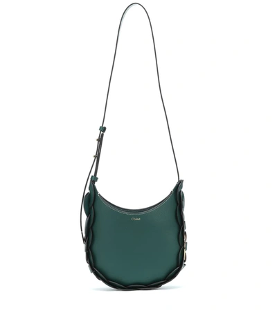 Chloé Darryl Small Leather Shoulder Bag In Green