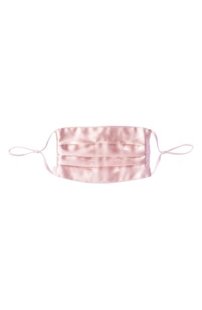 Slip Pure Silk Adult Pleated Face Covering In Pink