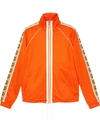 Gucci Men's Technical Jersey Zip Jacket In Orange
