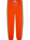 Gucci Loose Technical Jersey Jogging Bottoms In Orange