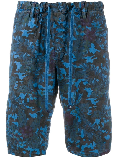 Myths Graphic Print Shorts In Blue
