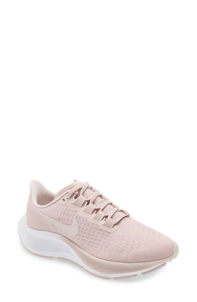 Nike Women's Air Zoom Pegasus 37 Low Top Running Sneakers In Champagne/ Barely Rose/ White