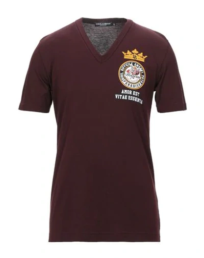 Dolce & Gabbana T-shirts In Brown