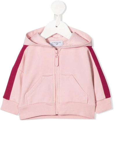 Monnalisa Babies' Teddy Bear Print Hoodie In Pink