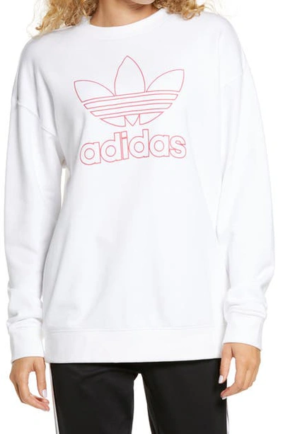 Adidas outline crewneck sweatshirt store
