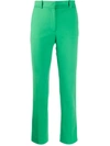 Joseph Coleman Double Cotton Stretch Trousers In Green