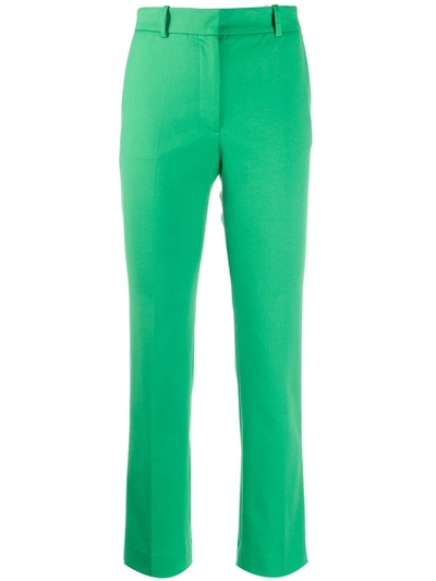 Joseph Coleman Double Cotton Stretch Trousers In Green