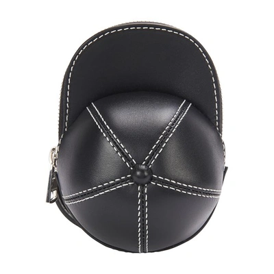 Jw Anderson Black Leather Cap Nano Bag