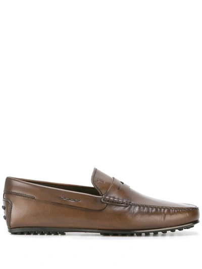 Tod's Classic Loafers In Brown