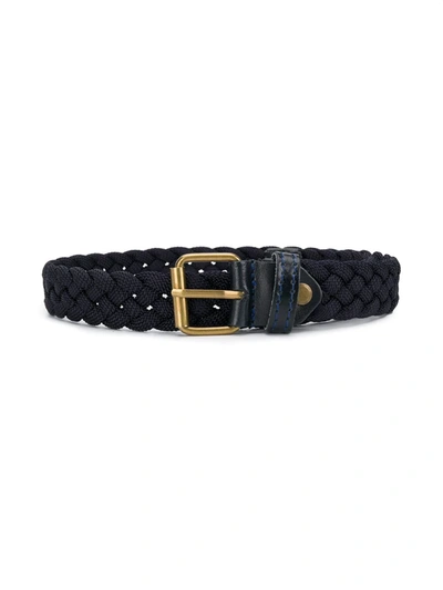 Paolo Pecora Teen Woven Belt In Blue