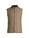 Peter Millar Essex Quilted Vest In Taupe