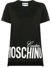 Moschino Couture Print Short-sleeve T-shirt In Black,white