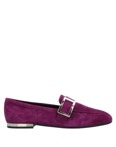 Roger Vivier Loafers In Deep Purple