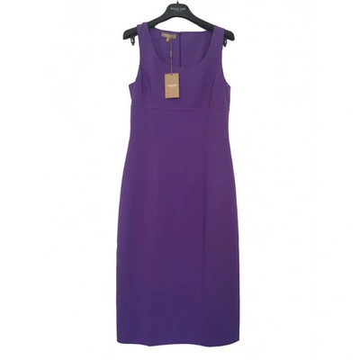 Pre-owned Michael Kors Wool Mid-length Dress In Purple