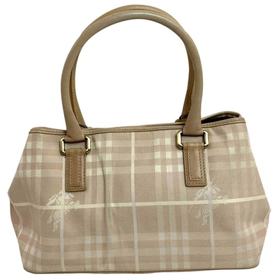 Pre-owned Burberry Cloth Handbag In Pink