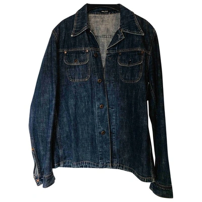 Pre-owned Miu Miu Navy Denim - Jeans Jacket