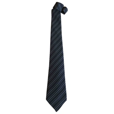 Pre-owned Ermenegildo Zegna Silk Tie In Black