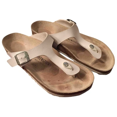 Pre-owned Birkenstock White Leather Sandals