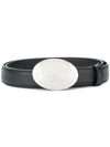 Prada Oval Buckle Belt In Black